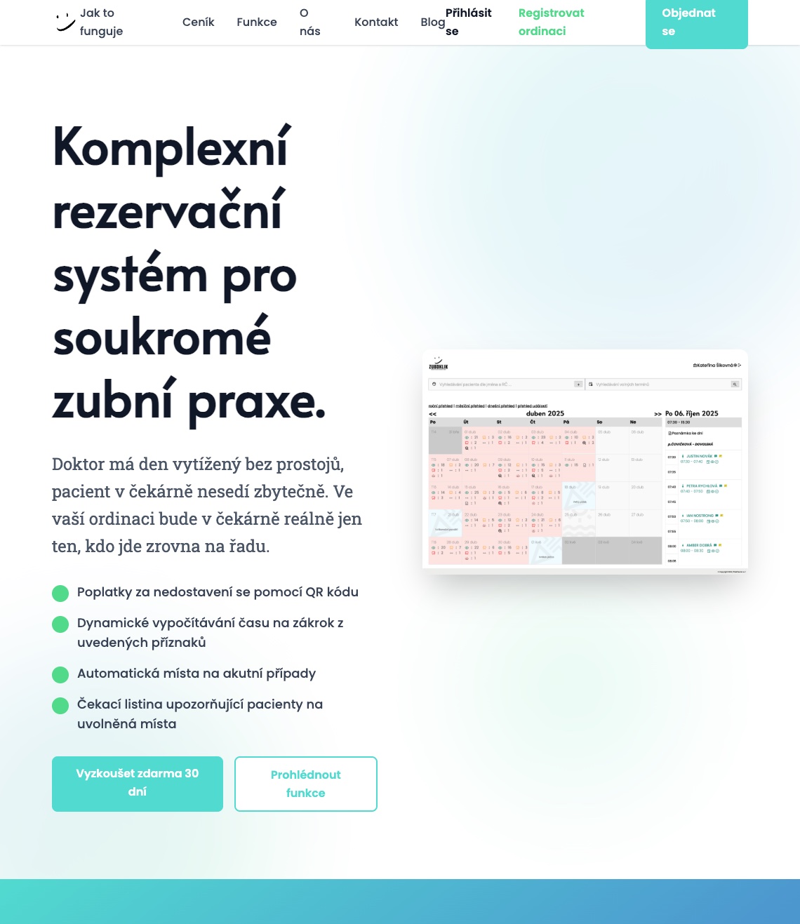 Zuboklik — booking system for dental practices